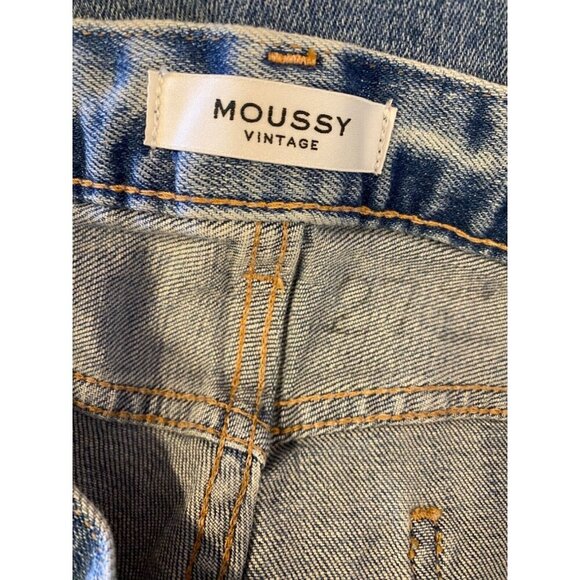MOUSSY 27 Depew Skinny Jean Light Blue Fray Hem Distressed GUC* - Picture 7 of 9